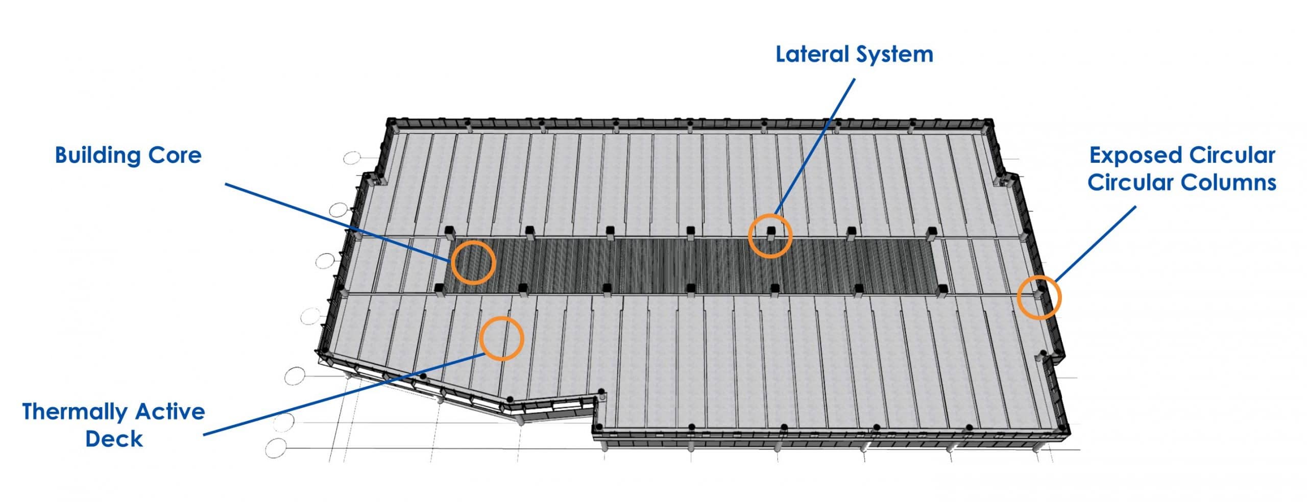 Technical drawing of NetZero building platform plank